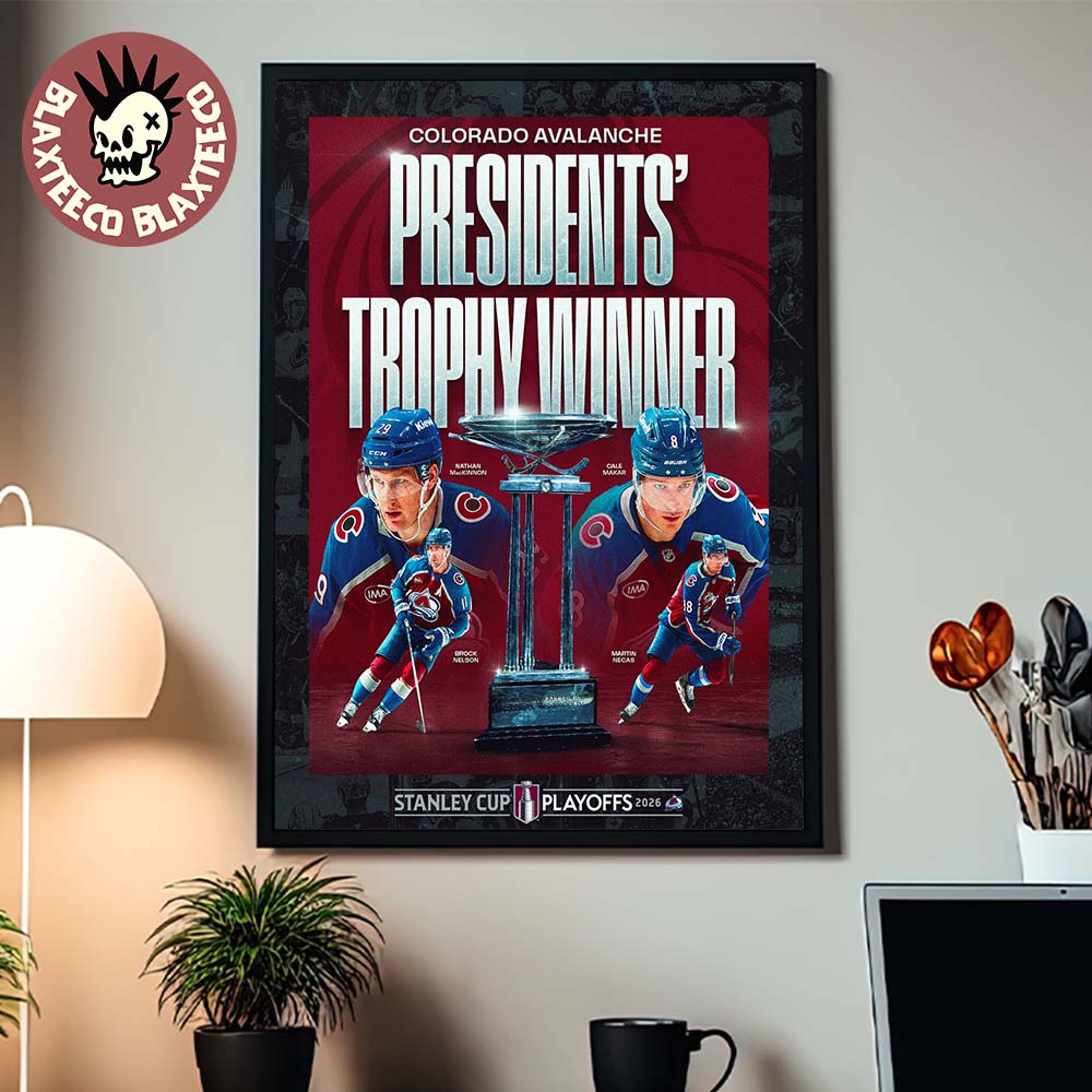 Colorado Avalanche NHL 2026 President’s Trophy Winner Stanley Cup Playoffs 2026 Home Decor Poster Canvas