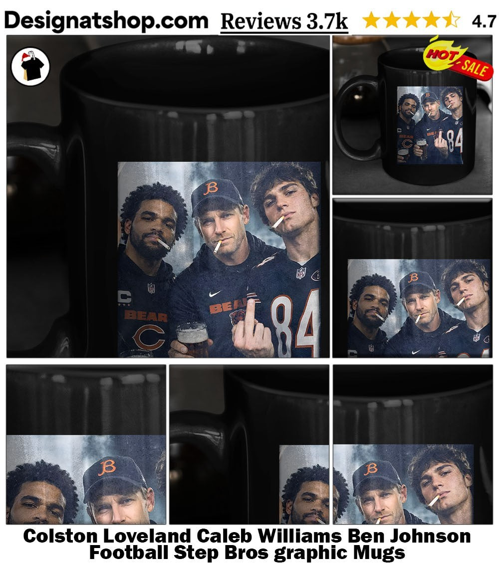 Colston Loveland Caleb Williams Ben Johnson Football Step Bros graphic shirt