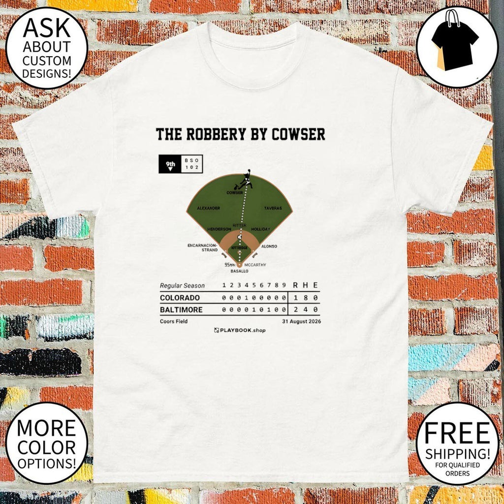 Colton Cowser The Robbery by Cowser Baltimore baseball shirt