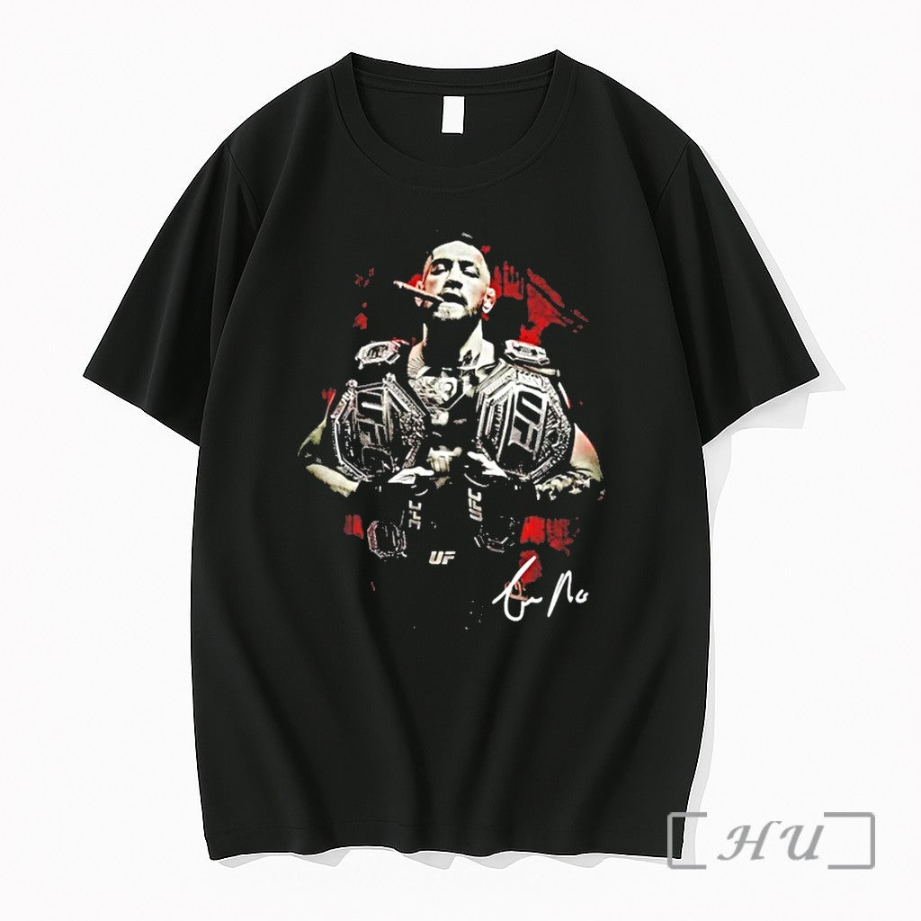 Conor Mcgregor Smoking Cigar Ufc Double Belt Tshirts Sweater Hoodie Jpg