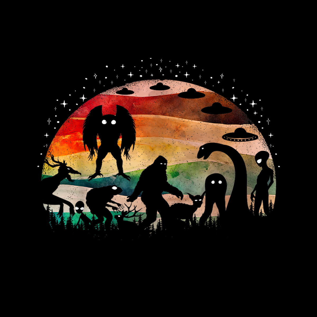 Cryptid Funny Bigfoot Tank Top