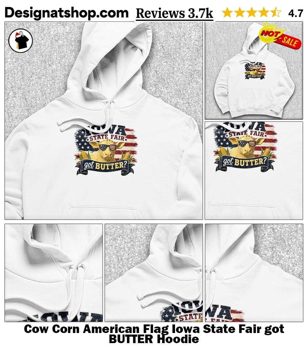 Cow Corn American Flag Iowa State Fair got BUTTER shirt