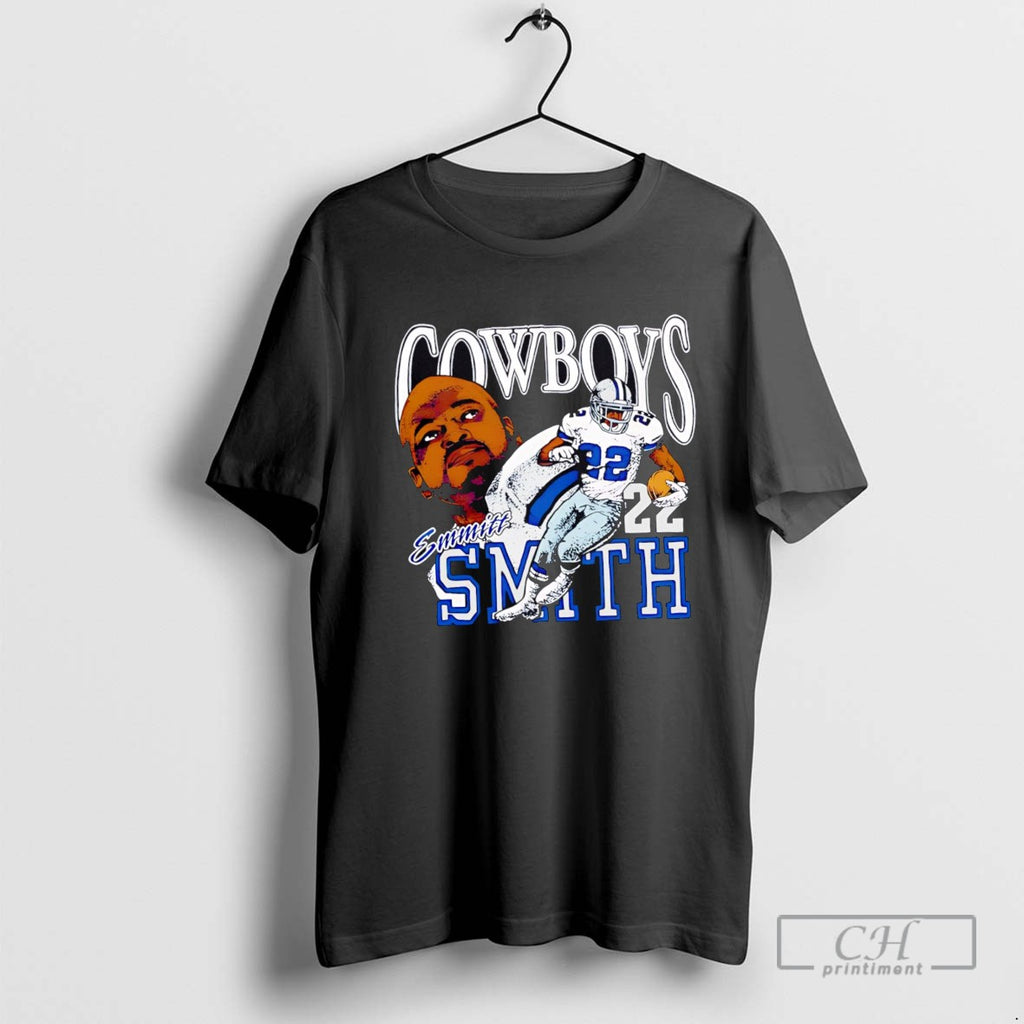 Cowboys Emmitt Smith 22 Football Player Portrait Long Sleeve