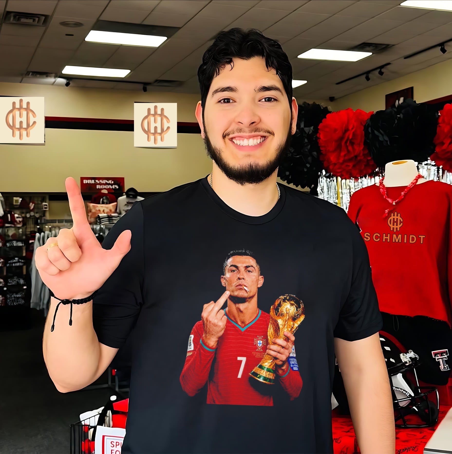 Cristiano Ronaldo Portugal World Cup Champion 2026 Middle Finger shirt