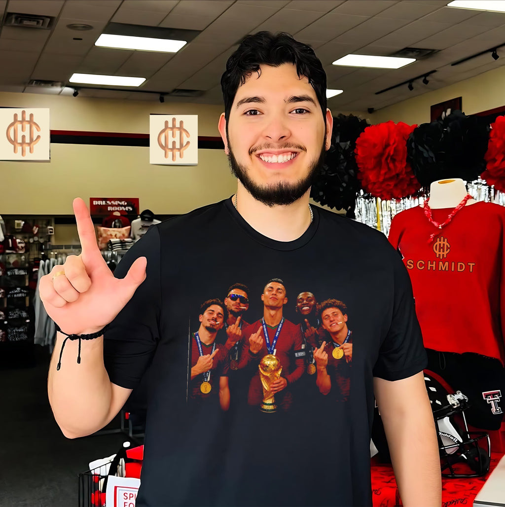 Cristiano Ronaldo and Portugal National Team 2026 World Cup Champions Middle Finger shirt