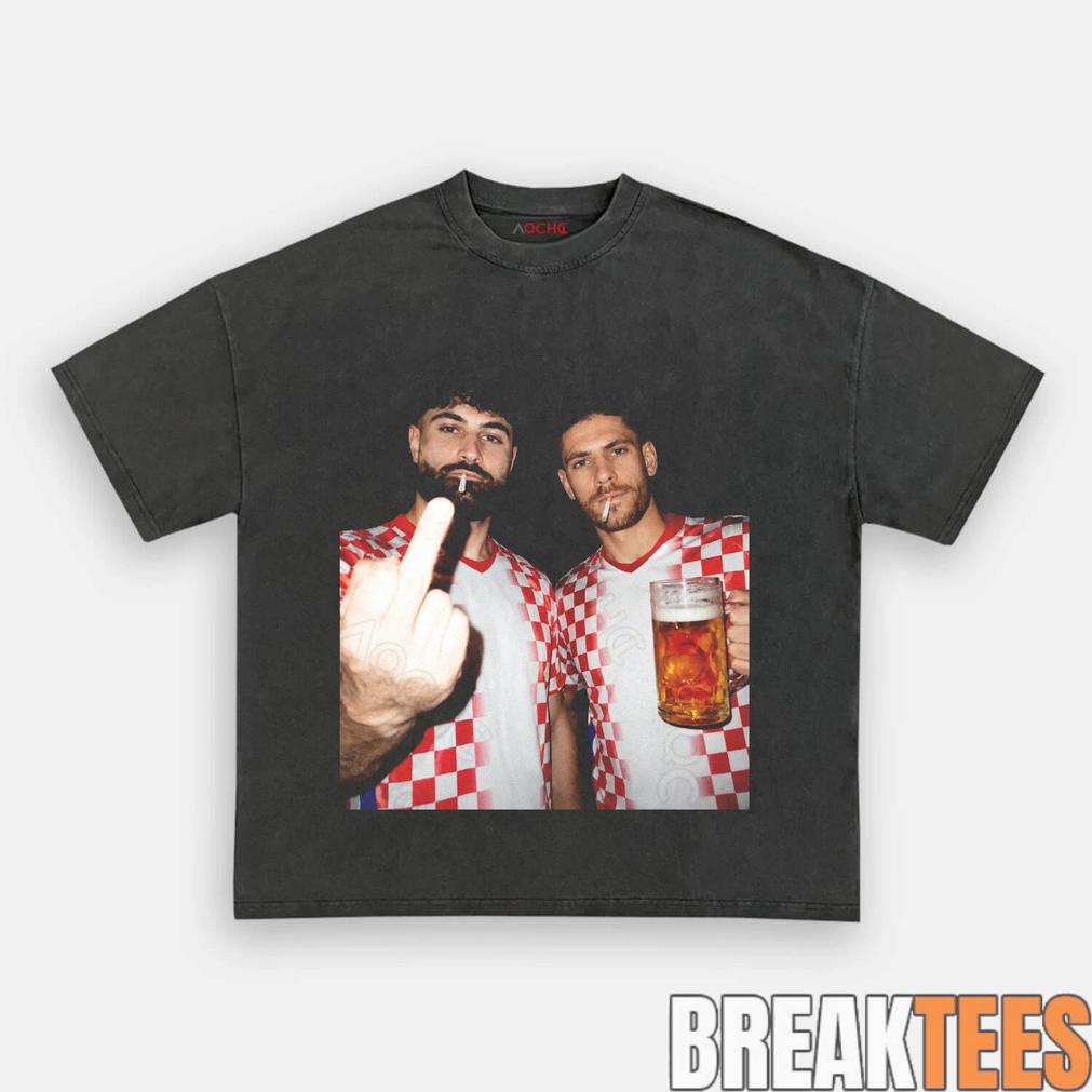 Croatia Football Duo Black TShirt