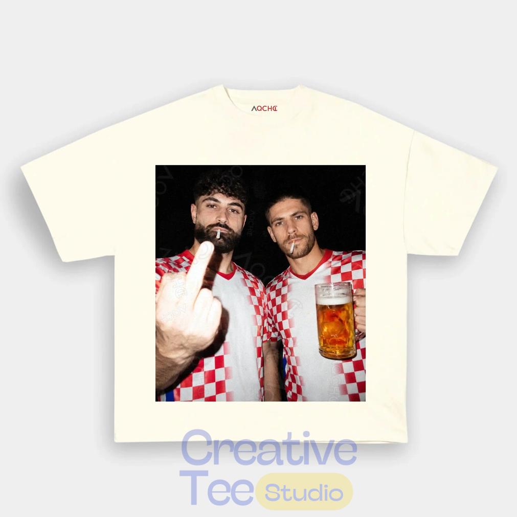 Croatia Football Duo Black T-Shirt