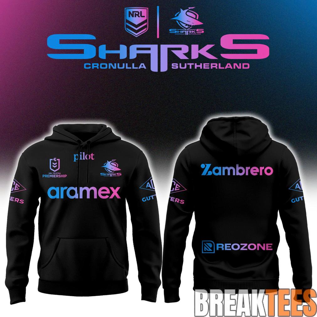 Cronulla Sharks Mens Las Vegas Warm Up Hoodie