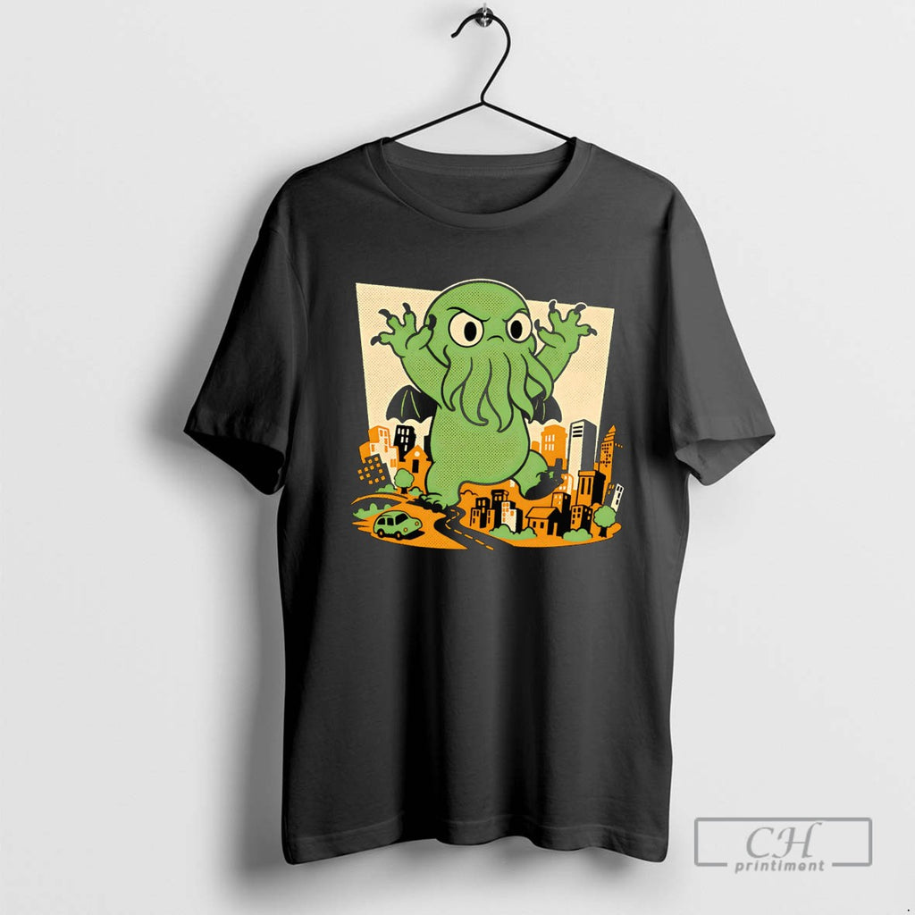 Cthulhu City Destruction T Shirt Sweater