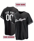 Customized Los Angeles Baseball Jersey Black – Personalized Name Number Shirt