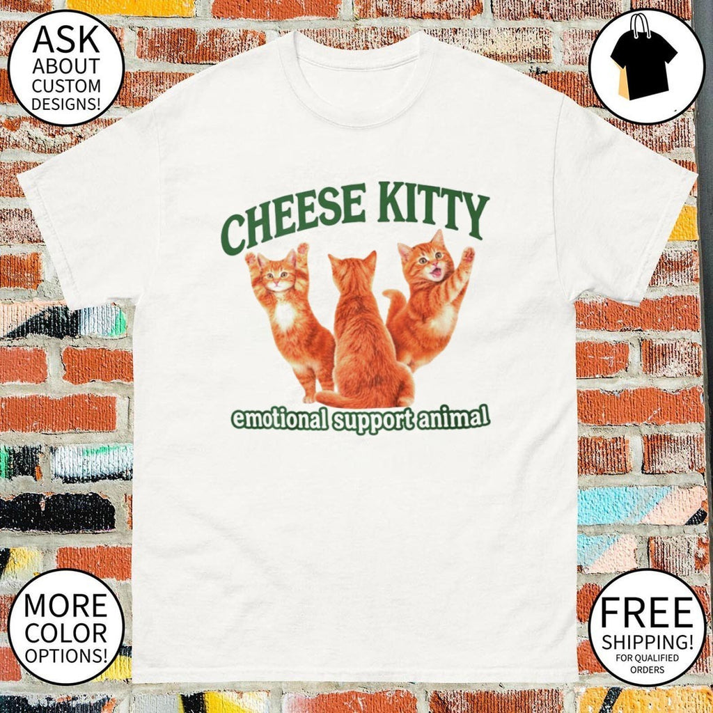 Cute Cats Cheese Kitty Emotional Support Animal shirt