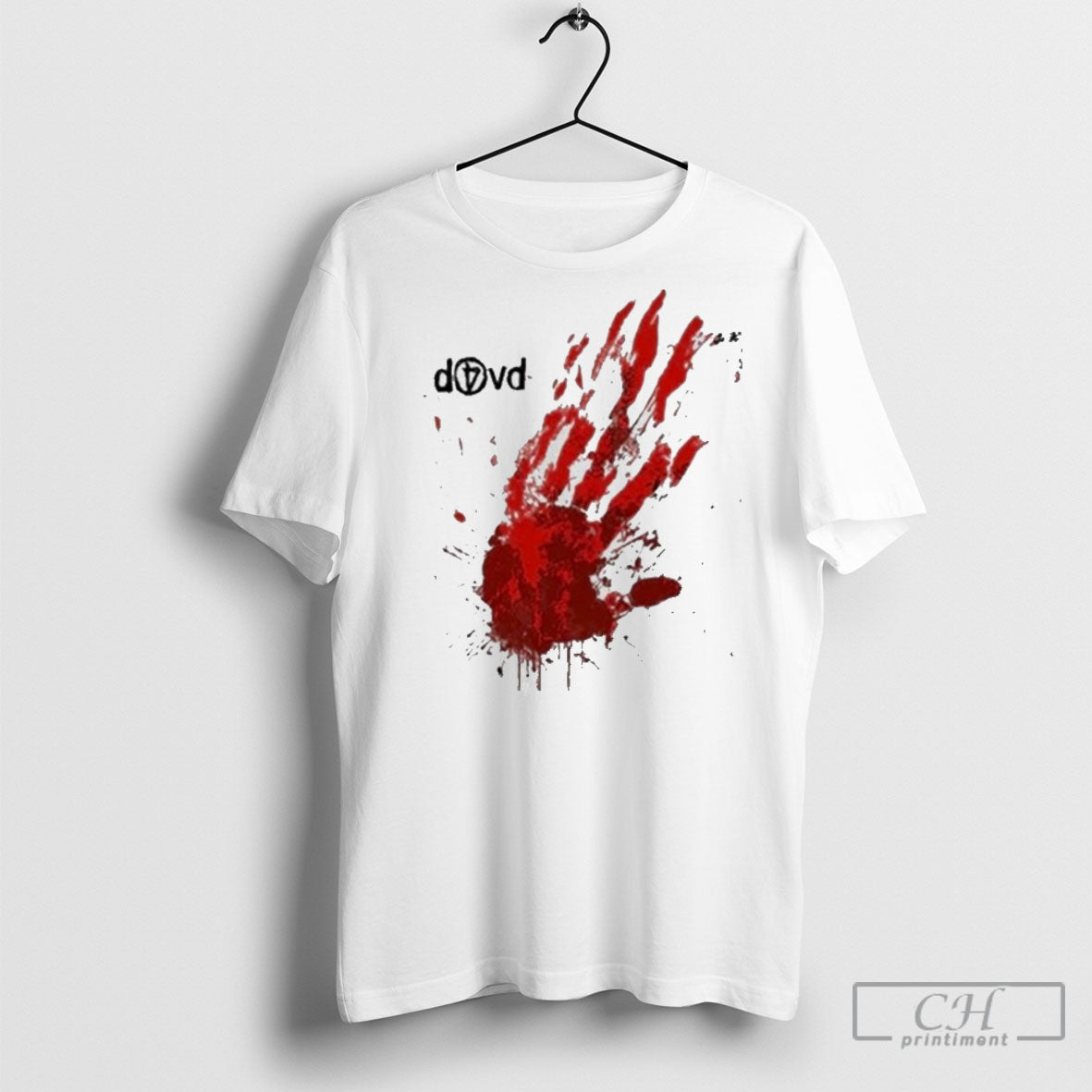 D4vd Bloody Red Handprint Graphic