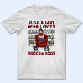 Reading Girl Who Loves Books & Dogs - Gift For Dog Lovers - Personalized Custom Hoodie