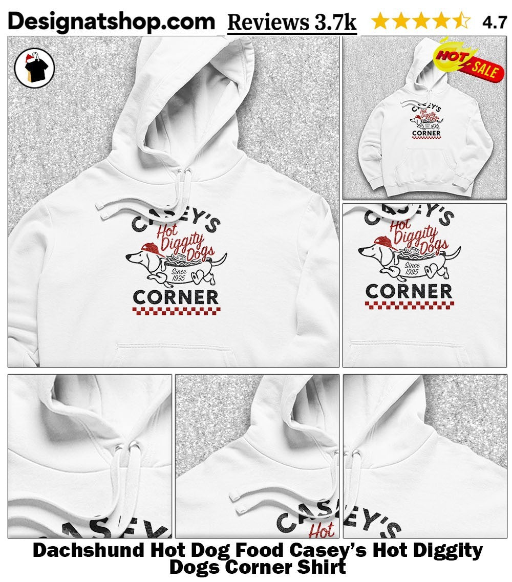 Dachshund Hot Dog Food Casey’s Hot Diggity Dogs Corner Shirt