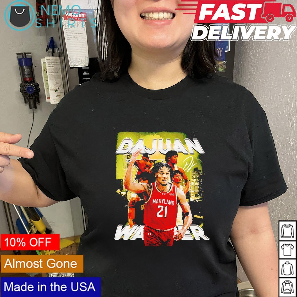Dajuan Harris Jr. Maryland Terrapins signature skyline shirt