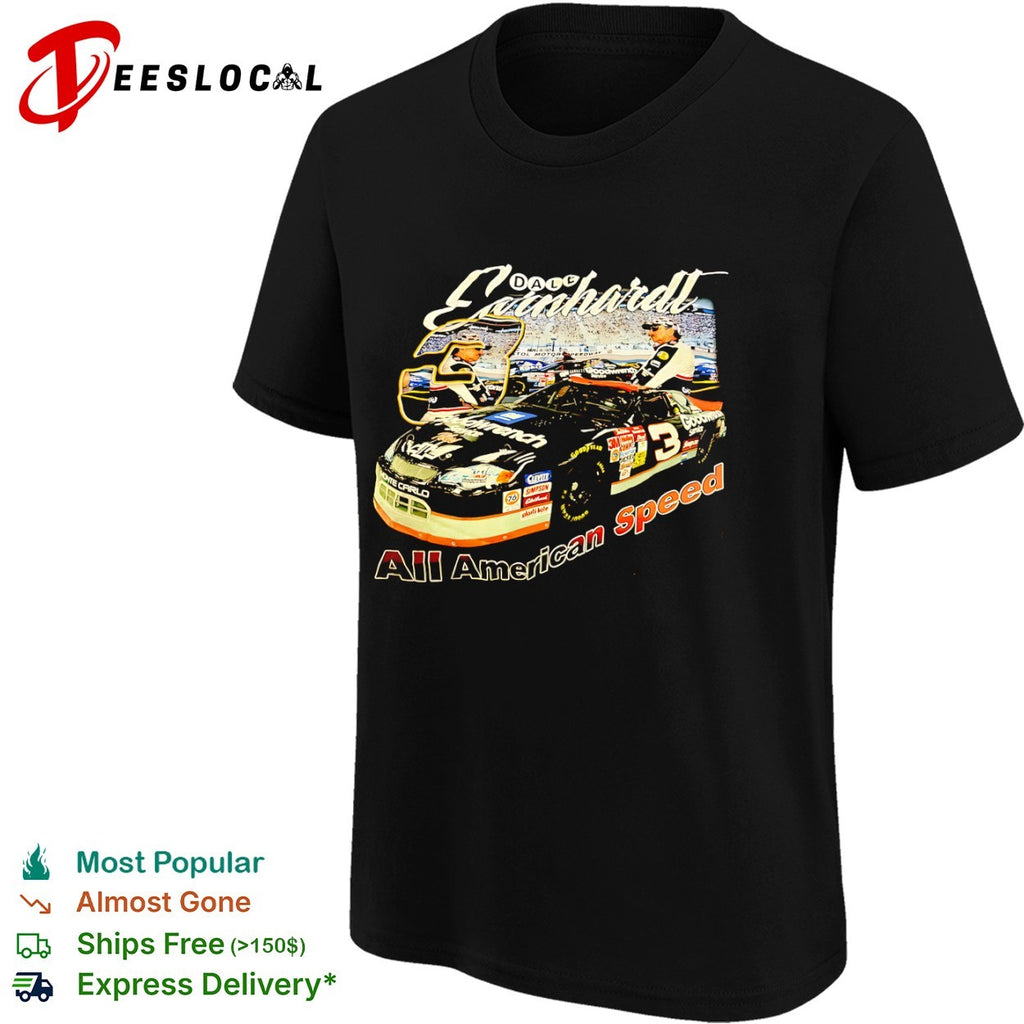 Dale Earnhardt 3 Goodwrench all american speed car portrait shirt