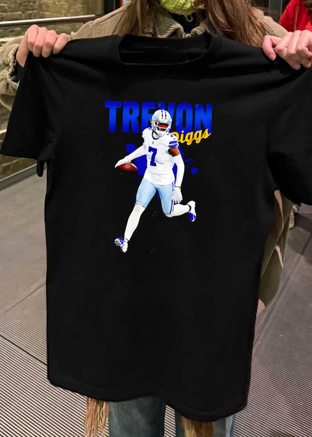 Dallas Cowboys Football Trevon Diggs Running with Football T-Shirt