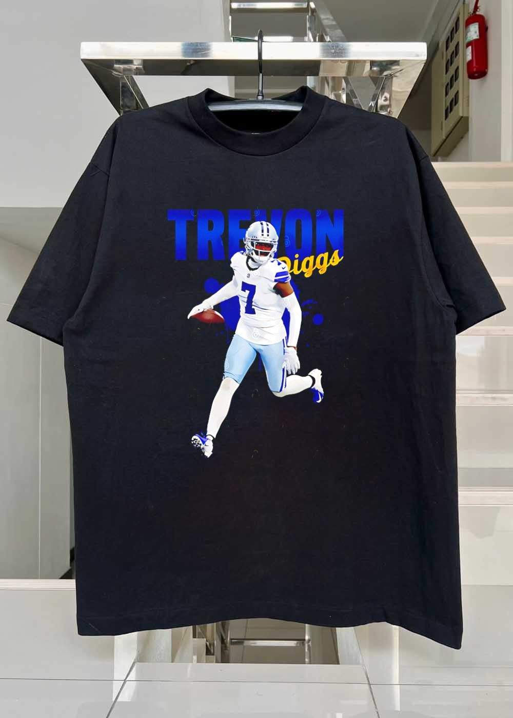 Dallas Cowboys Football Trevon Diggs Running with Football T-Shirt