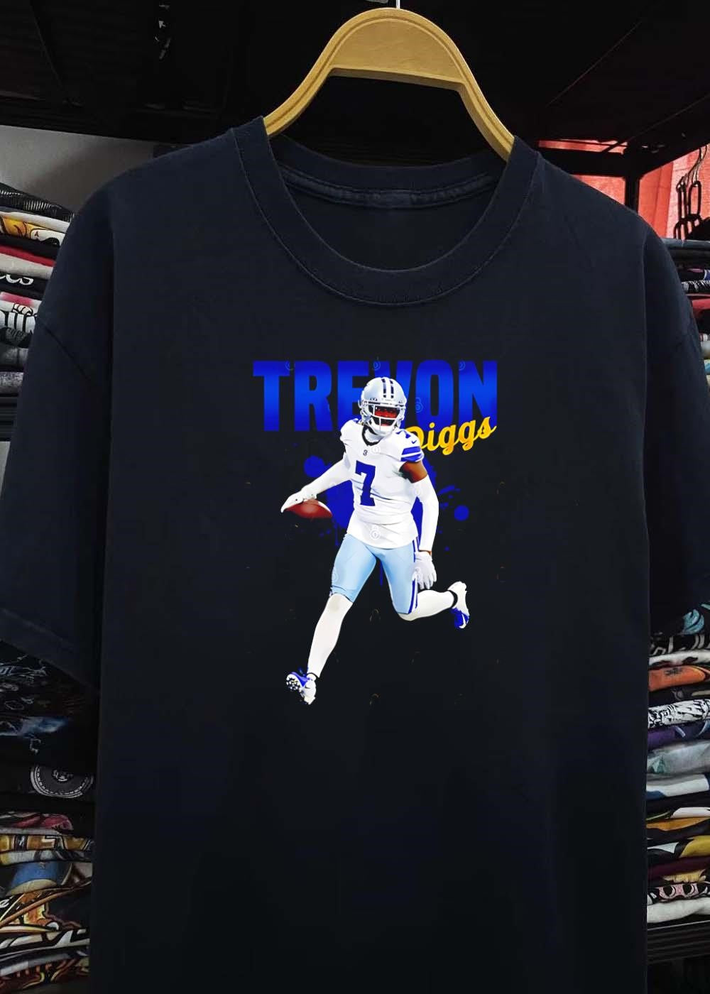 Dallas Cowboys Football Trevon Diggs Running with Football T-Shirt