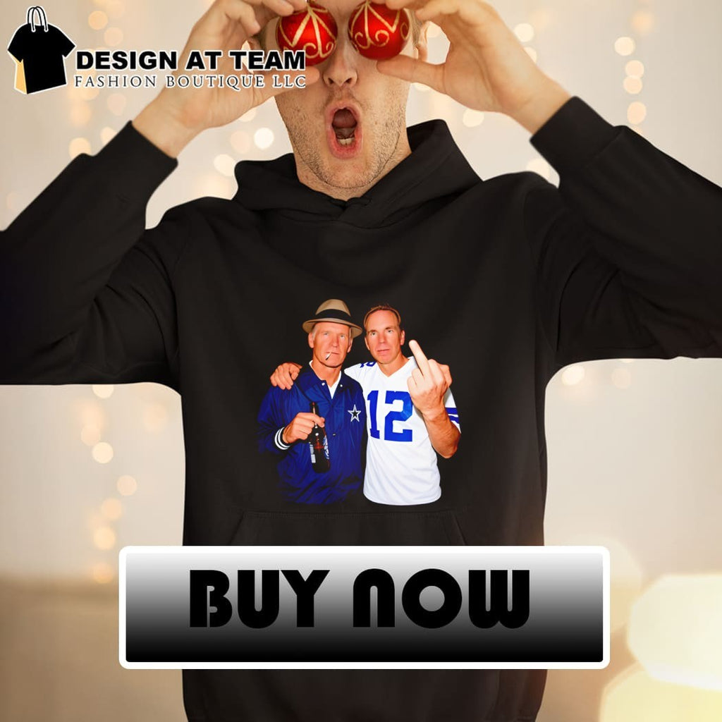 Dallas Cowboys Tom Landry Roger Staubach Drinking Middle Finger shirt