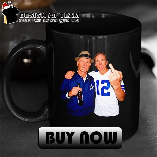 Dallas Cowboys Tom Landry Roger Staubach Drinking Middle Finger shirt