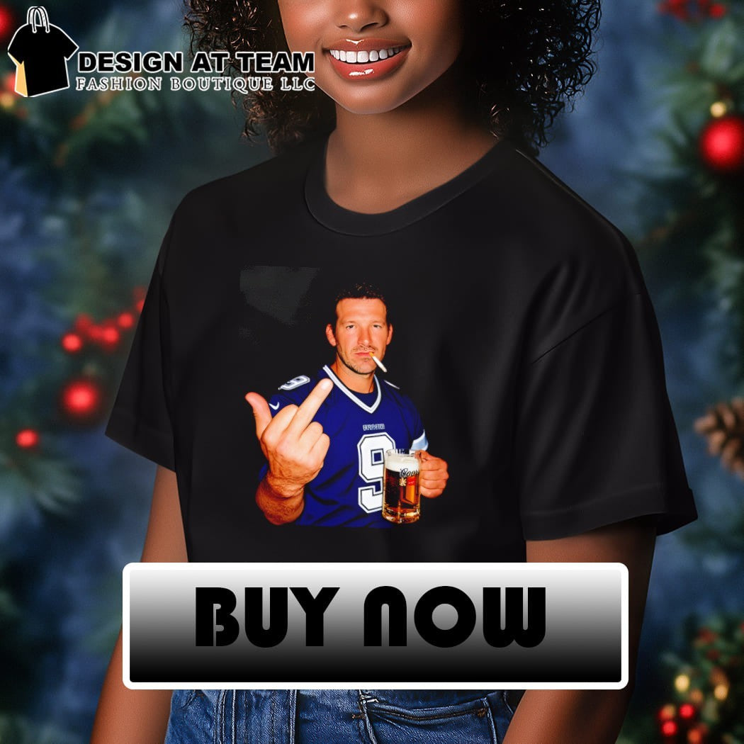 Dallas Cowboys Tony Romo Drinking Middle Finger shirt