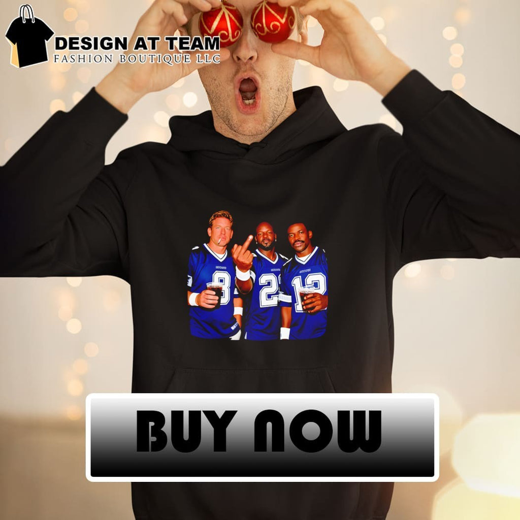 Dallas Cowboys Troy Aikman Emmitt Smith Michael Irvin Drinking Middle Finger shirt