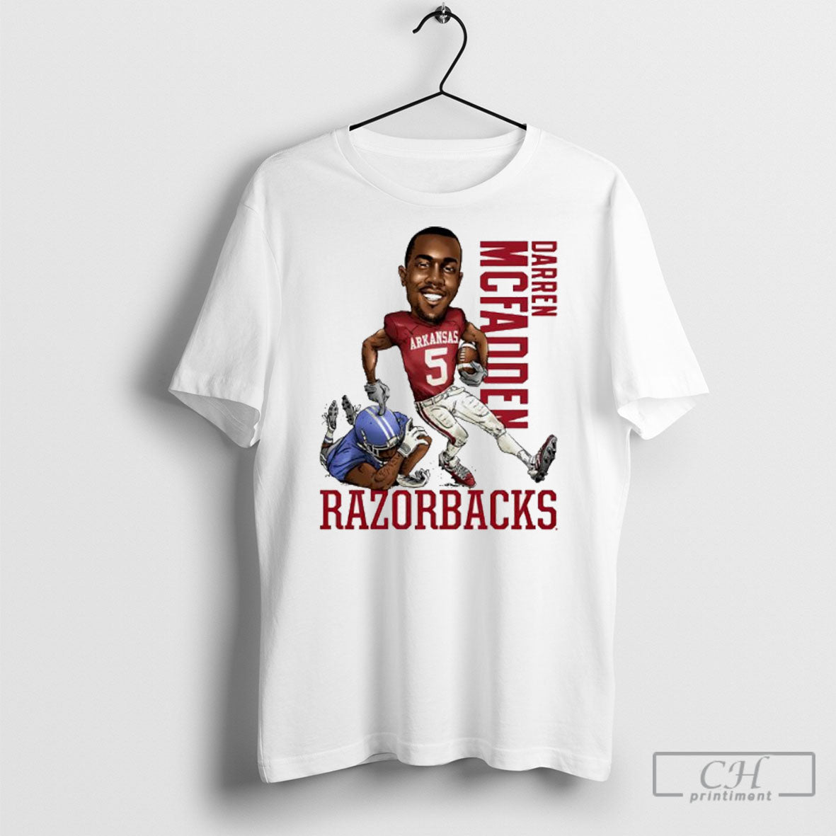 Darren Mcfadden Arkansas Razorbacks Baseball Caricature Shirt Tee