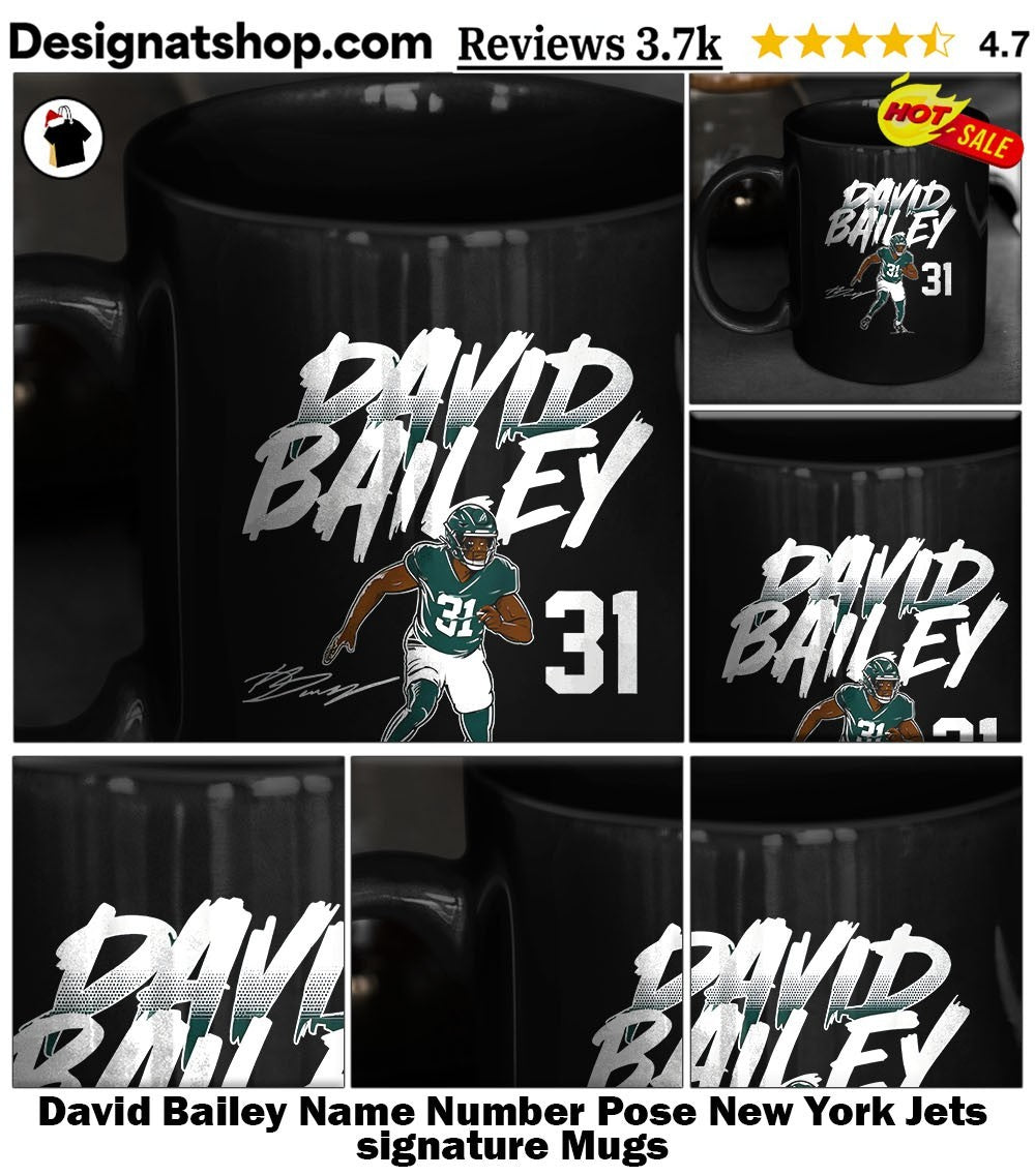 David Bailey Name Number Pose New York Jets signature shirt