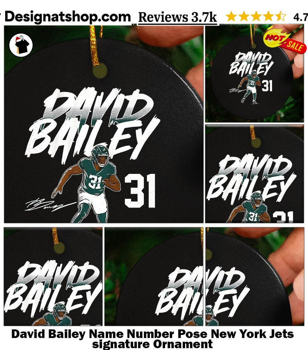 David Bailey Name Number Pose New York Jets signature shirt