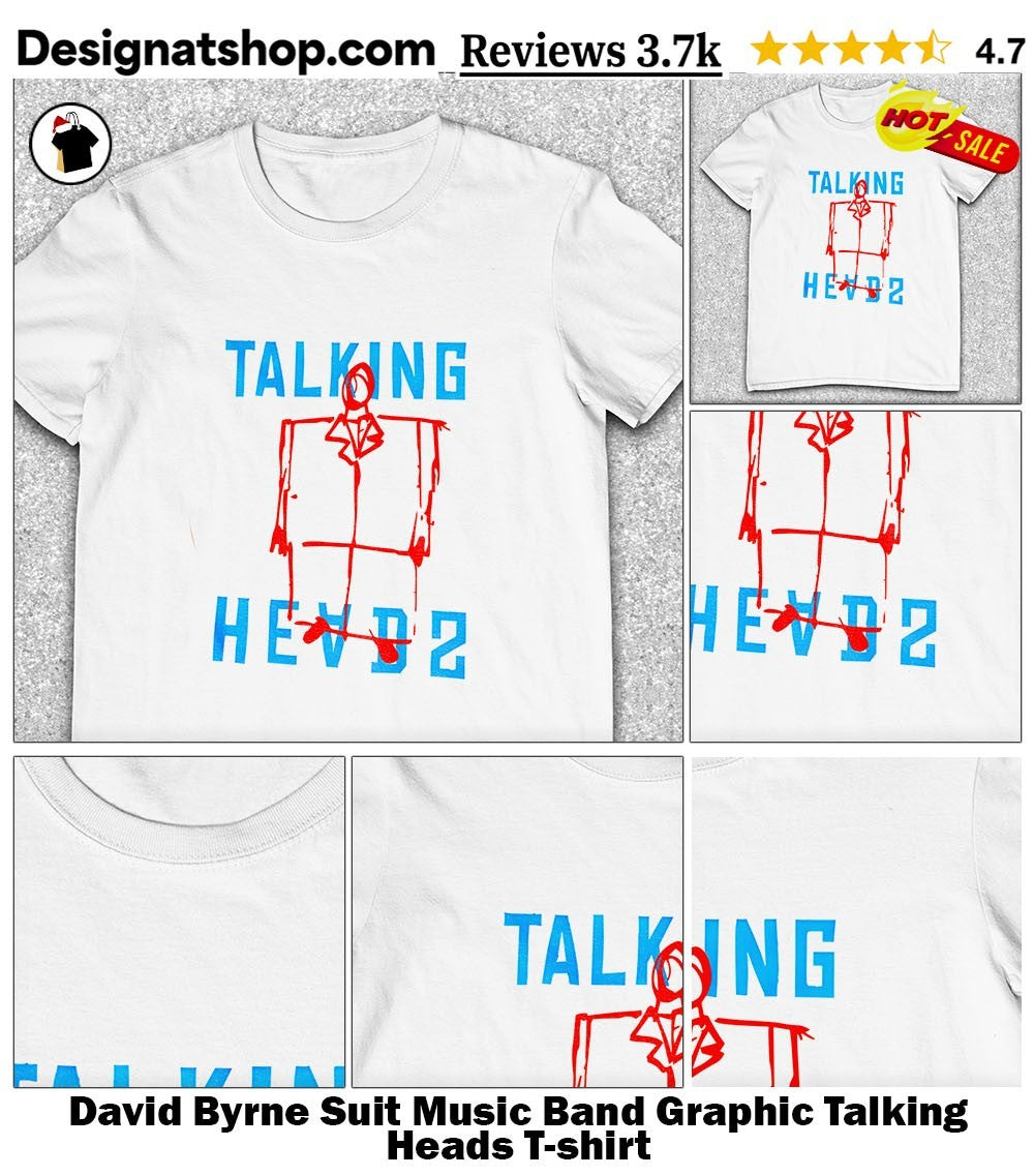 David Byrne Suit Music Band Graphic Talking Heads shirt