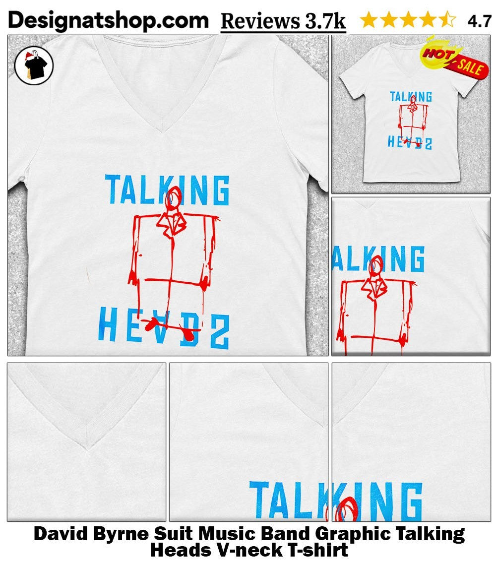 David Byrne Suit Music Band Graphic Talking Heads shirt