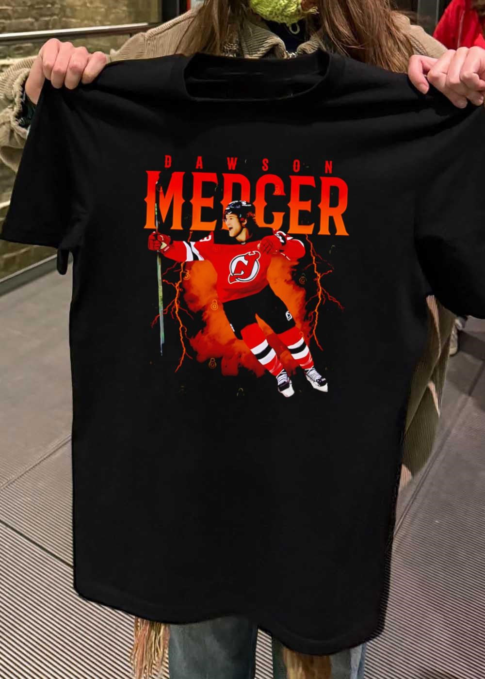 Dawson Mercer Goal Celebration New Jersey Devils T-Shirt