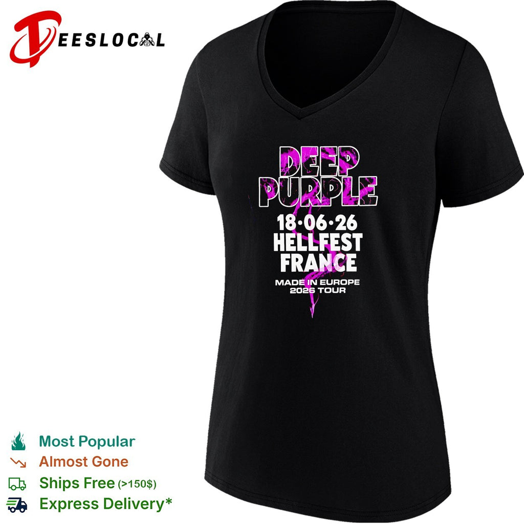 Deep Purple Hellfest In France On 18 June 2026 Made In Europe Tour shirt
