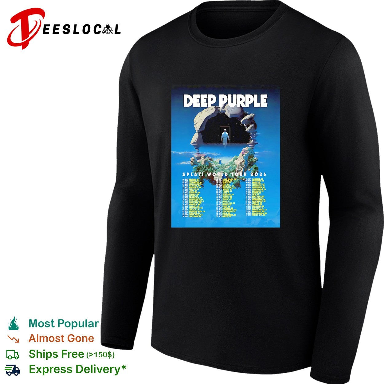 Deep Purple Splati World Tour 2026 shirt
