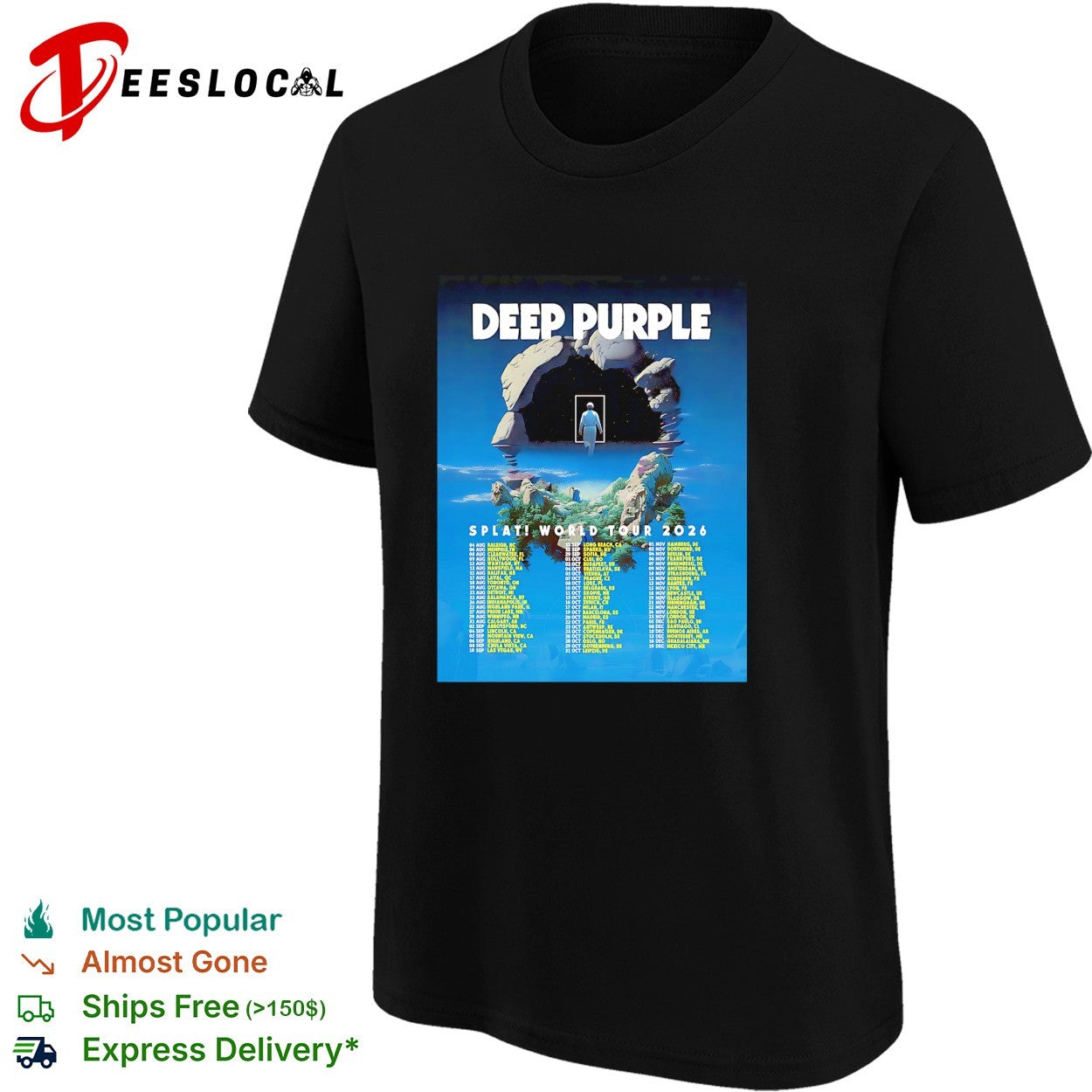 Deep Purple Splati World Tour 2026 shirt