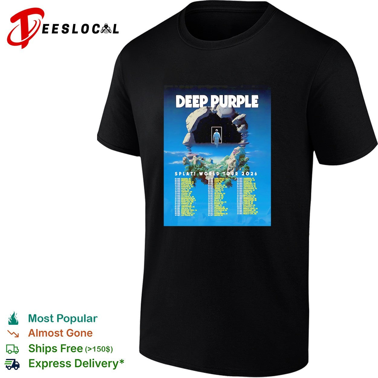 Deep Purple Splati World Tour 2026 shirt