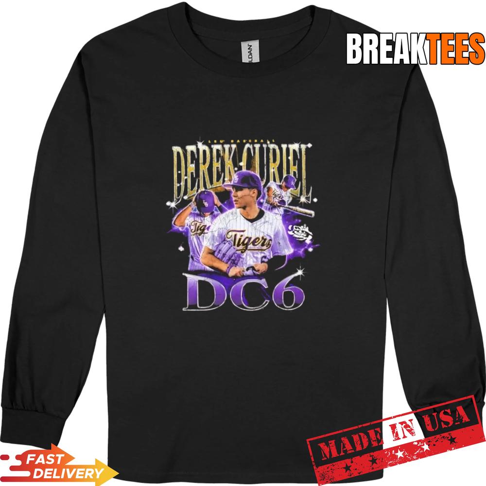 Derek Curiel LSU Tigers DC 6 Baseball Graphic T-Shirt