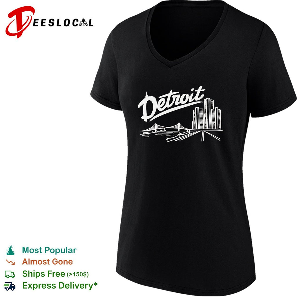 Detroit skyline bridge shirt