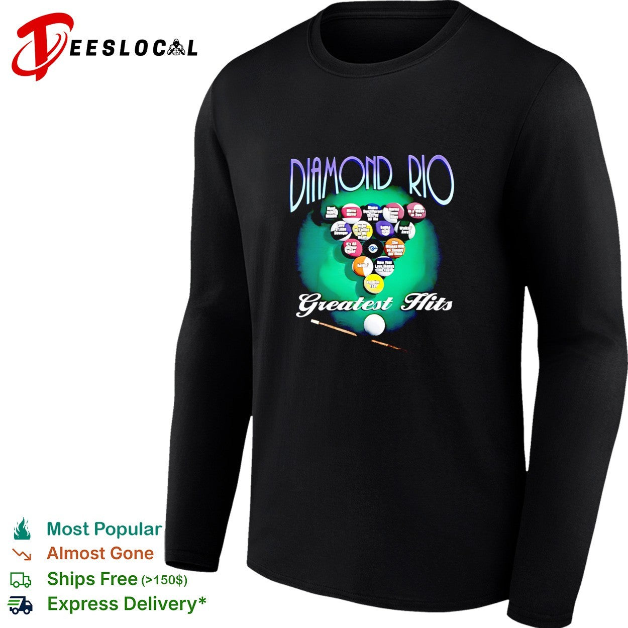 Diamond Rio greatest hits pool balls shirt