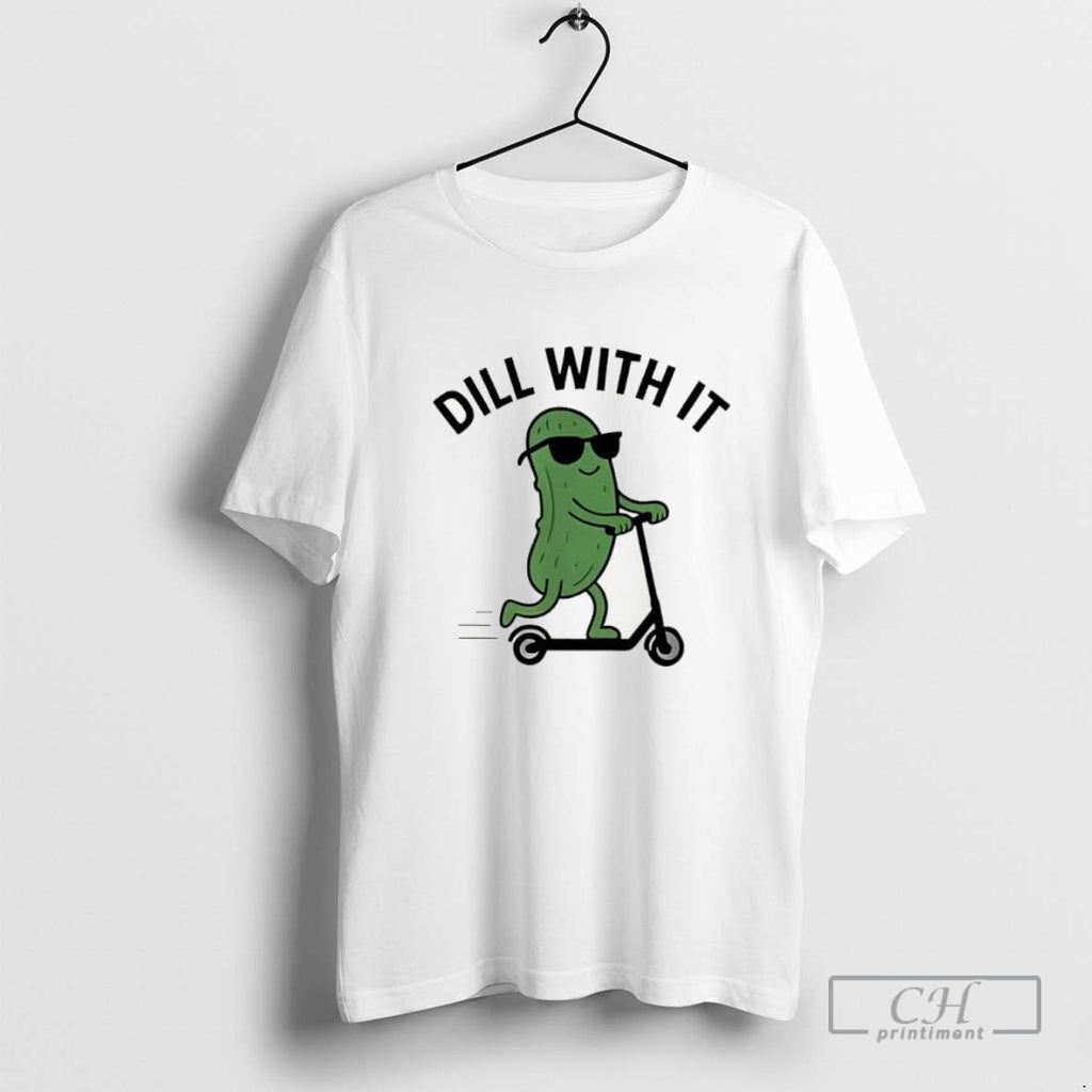 Dill With It Pickle Riding Electric Scooter Funny