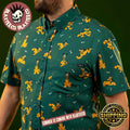 Disney RSVLTS Pluto on the Green Button Short Sleeve Hawaiian Shirt