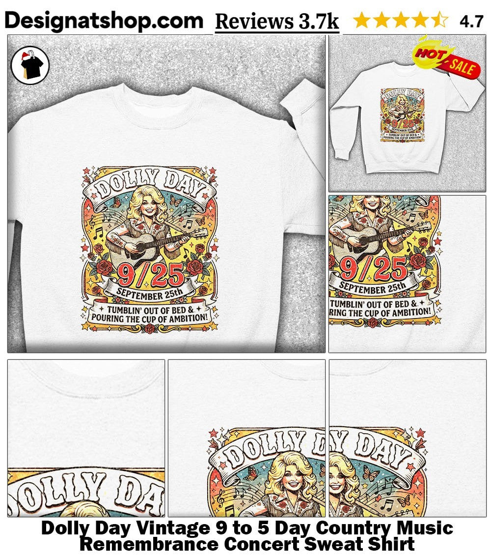 Dolly Day Vintage 9 to 5 Day Country Music Remembrance Concert shirt