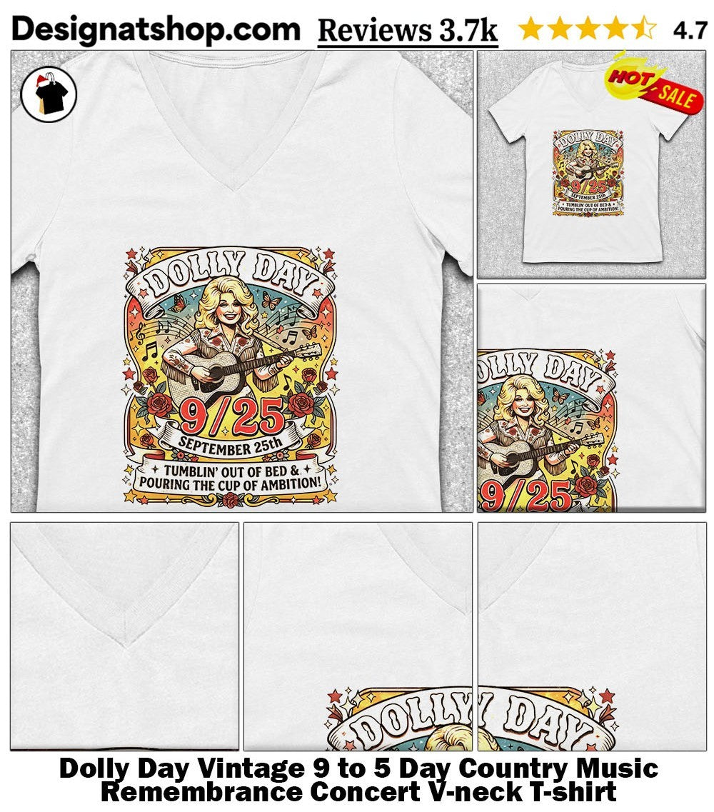 Dolly Day Vintage 9 to 5 Day Country Music Remembrance Concert shirt