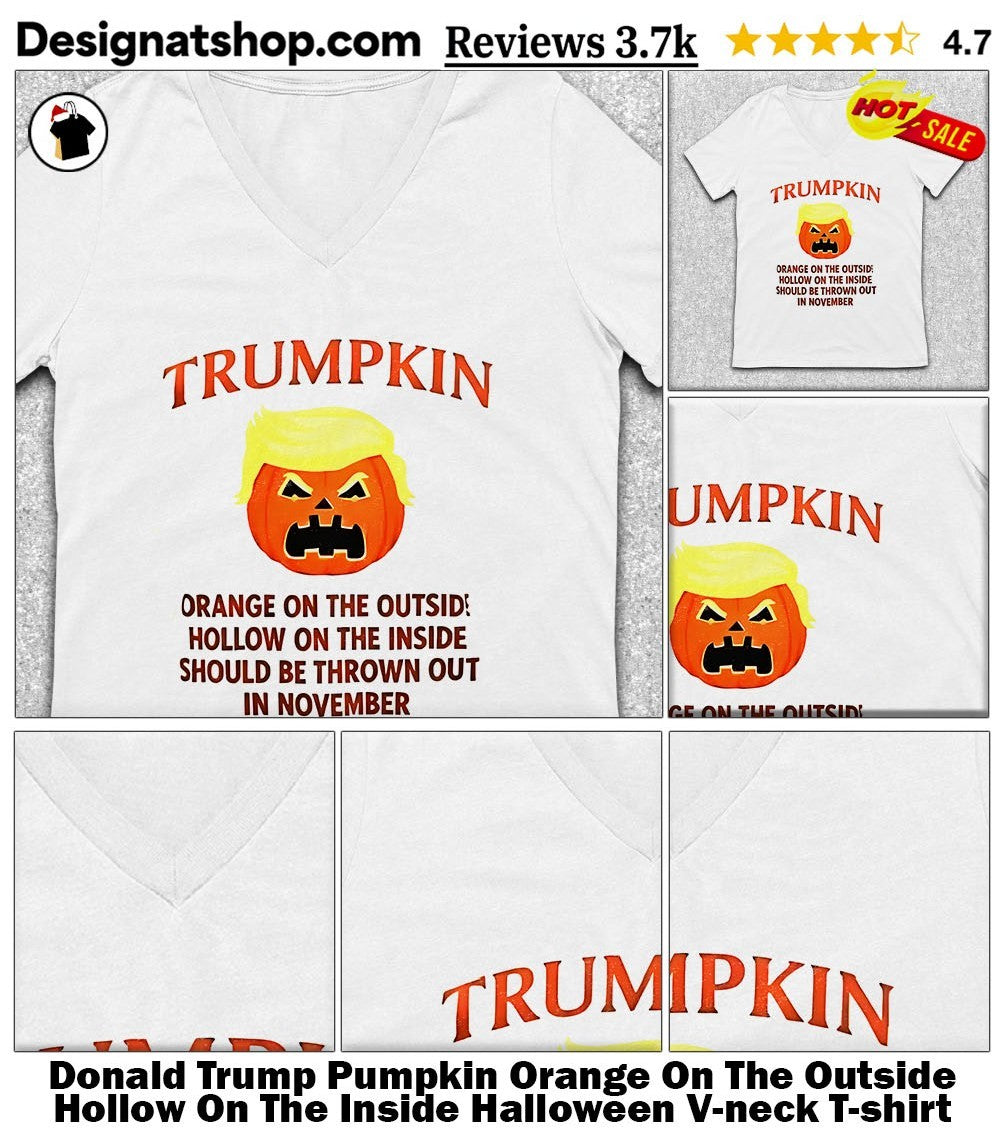 Donald Trump Pumpkin Orange On The Outside Hollow On The Inside Halloween shirt