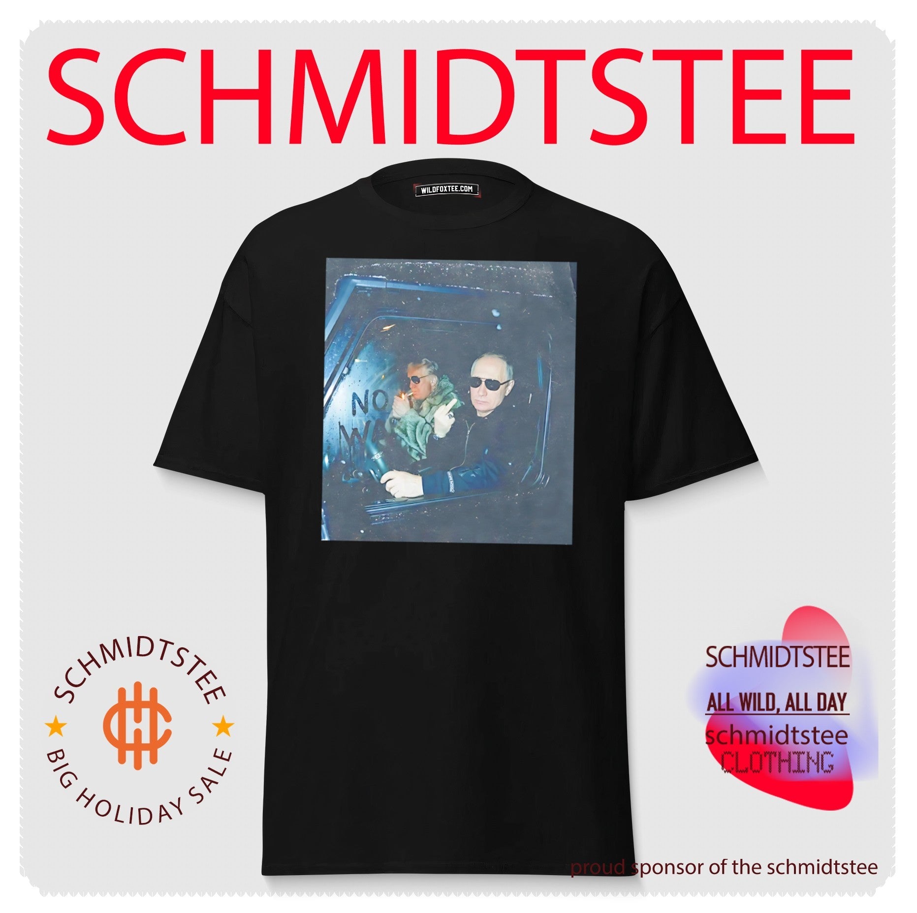 Donald Trump and Vladimir Putin gangster middle finger shirt
