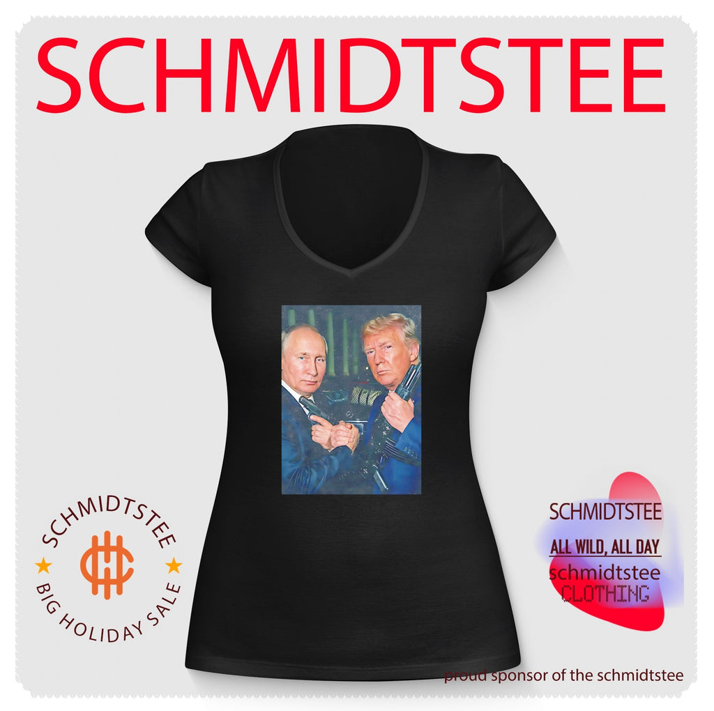 Donald Trump and Vladimir Putin holding weapons shirt