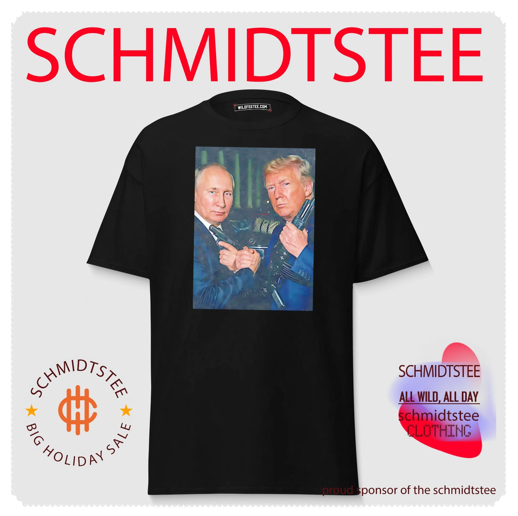 Donald Trump and Vladimir Putin holding weapons shirt