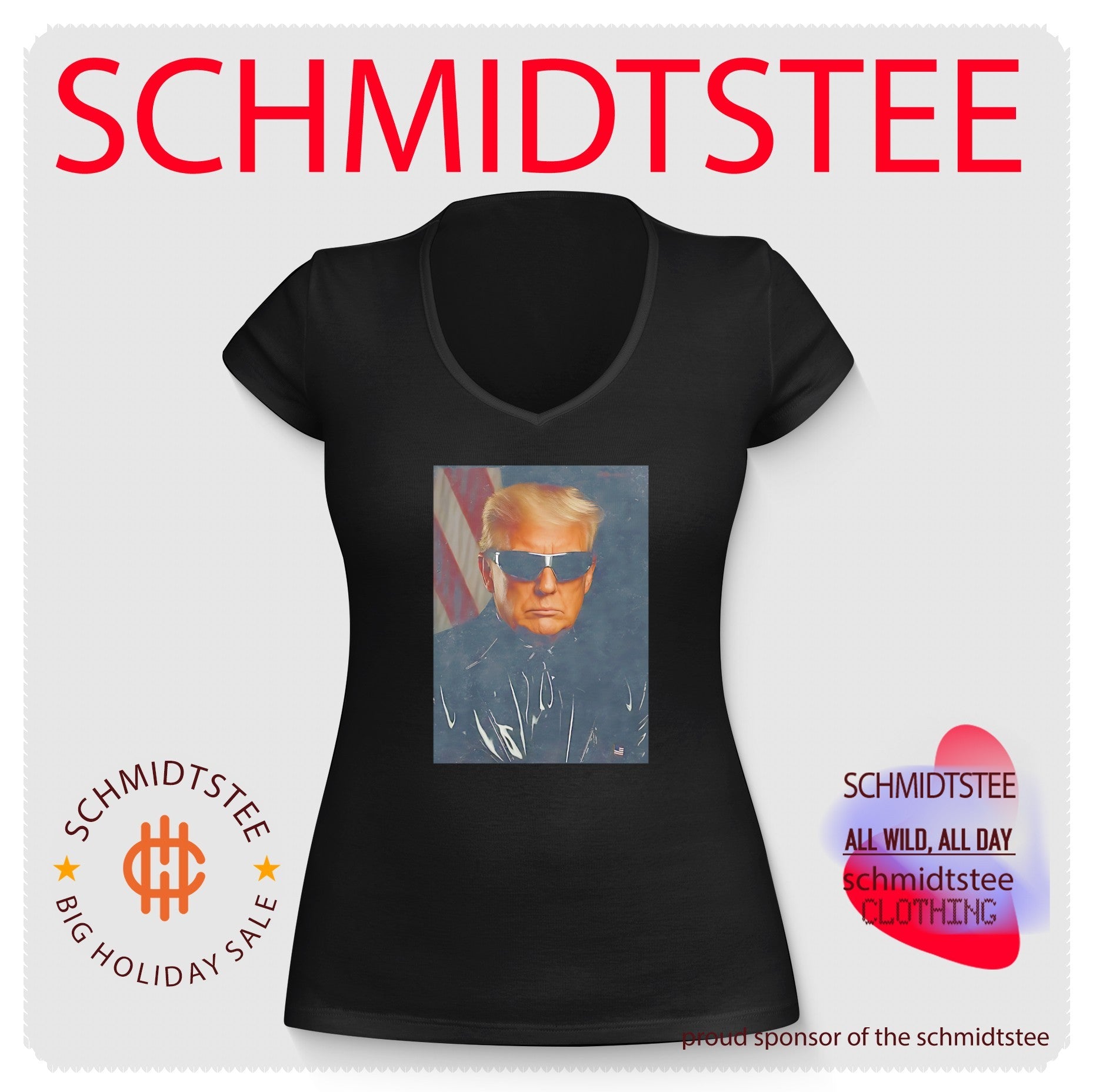 Donald Trump gangster Terminator parody shirt