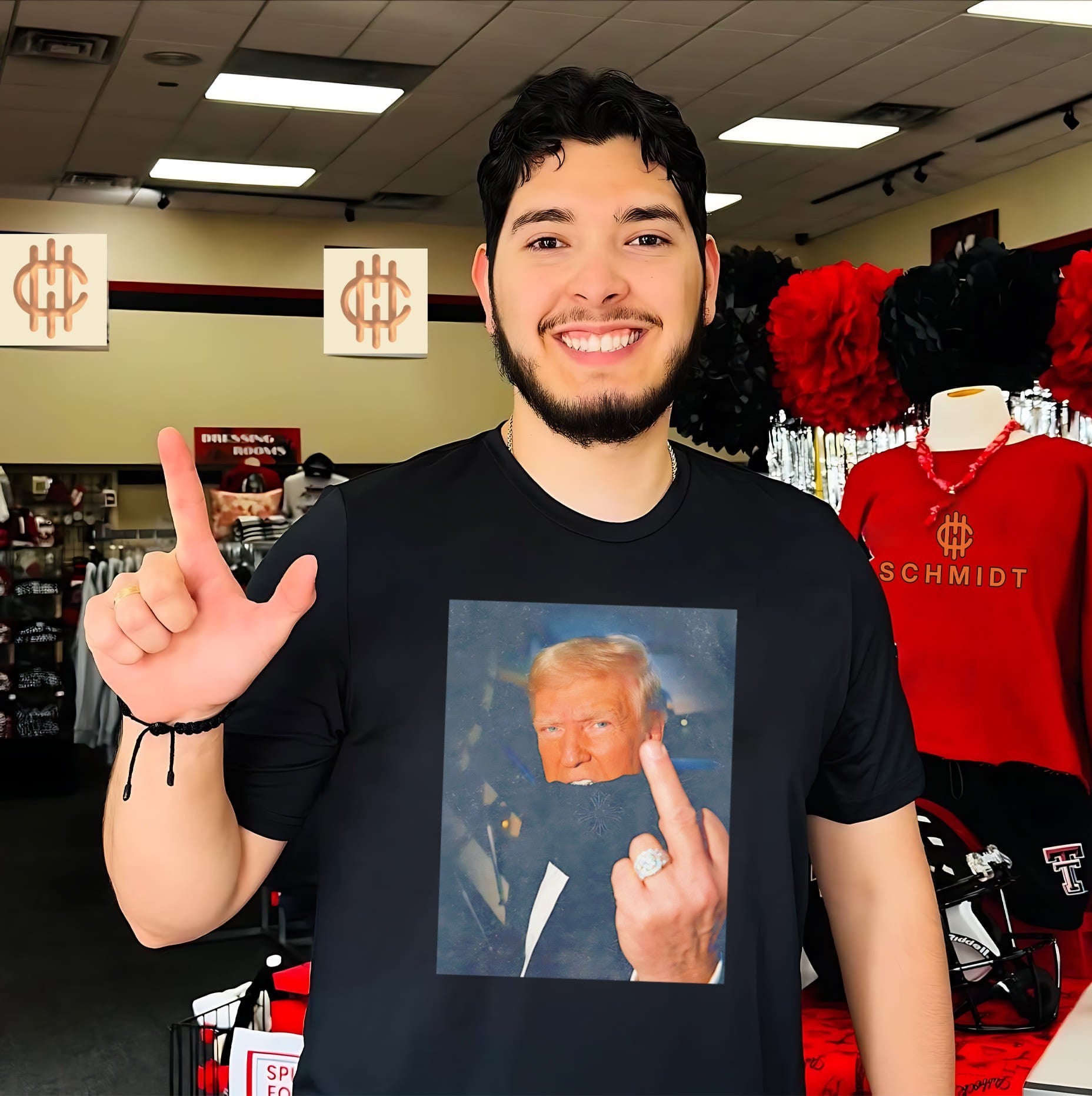 Donald Trump middle finger shirt